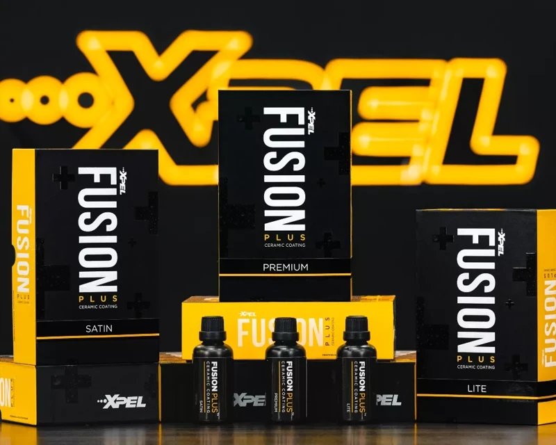 XPEL FUSION PLUS ceramic coating bottles and packaging